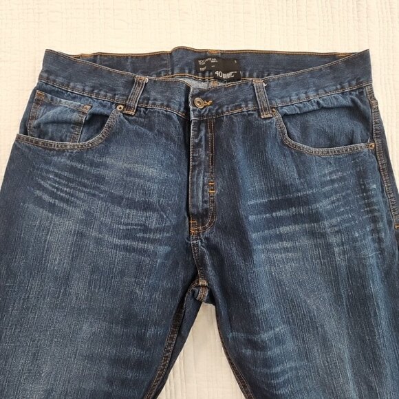 Vintage Y2K Rocawear Jeans Men's 40x34 Med Wash Wide Leg RN# 106830 Logo Pocket - Picture 9 of 16